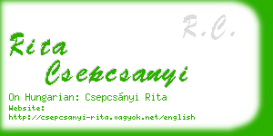 rita csepcsanyi business card